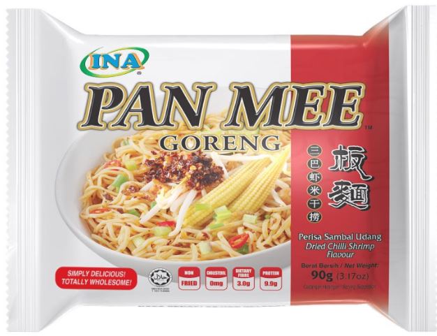 INA Pan Mee Assorted Flavours Noodles 5x90g Pack