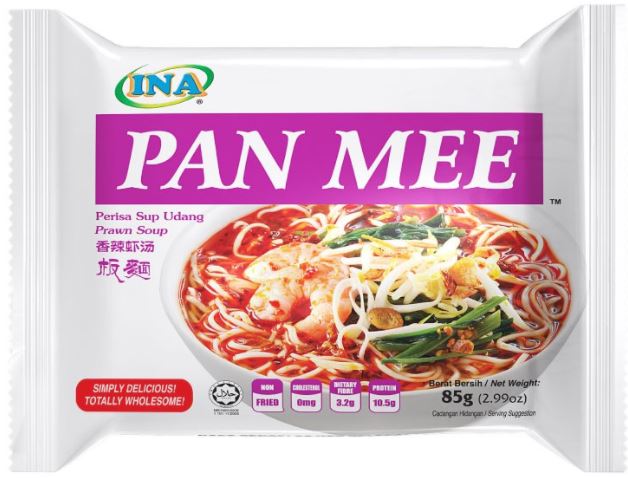 INA Pan Mee Assorted Flavours Noodles 5x90g Pack