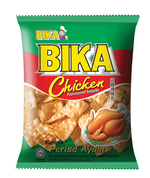 Bika Chicken Flavoured Snacks (Green) 60g