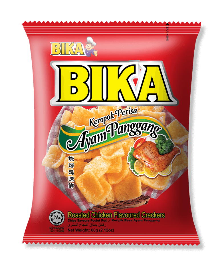 Bika Roasted Chicken Flavoured Crackers 60g (﻿BB: 11.06.24)