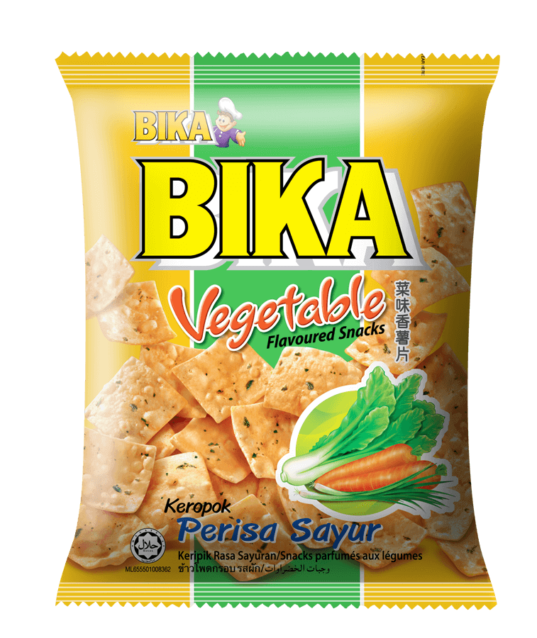 Bika Vegetable Flavoured Snacks 60g (BB: 01.07.24)