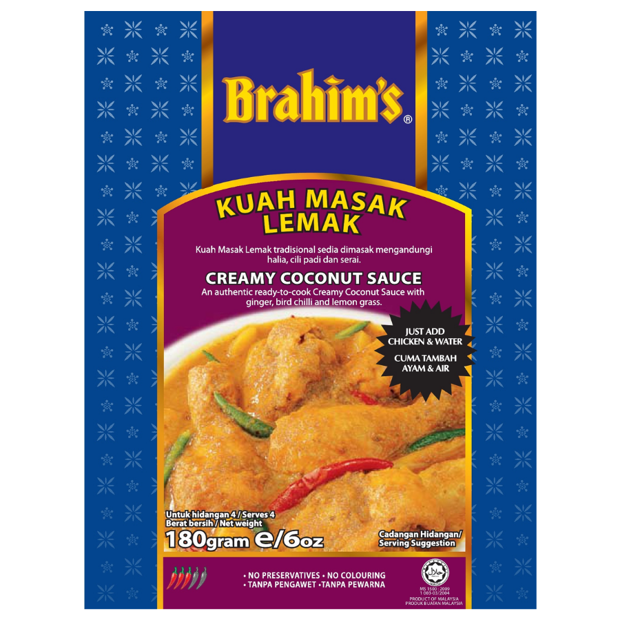 Brahim Creamy Coconut (Masak Lemak) Sauce 180g (BB: 20.03.24)