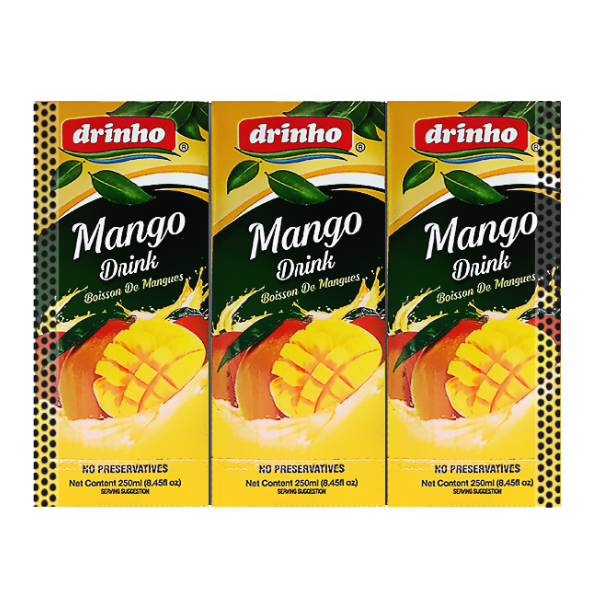 Drinho Mango Drink 6x250ml (BB: 14.07.24)