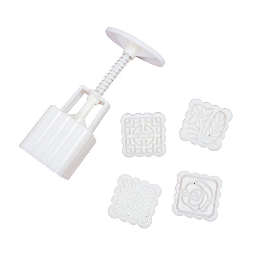 For Bake Mooncake Mould White (5 Piece Set) Small 50g