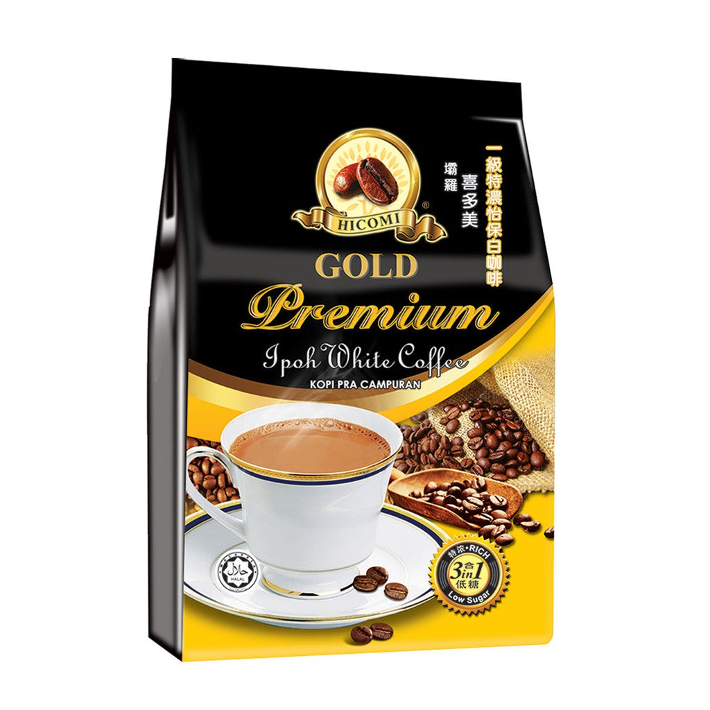 Hicomi Ipoh White Coffee 3-in-1 Gold Premium 15x40g