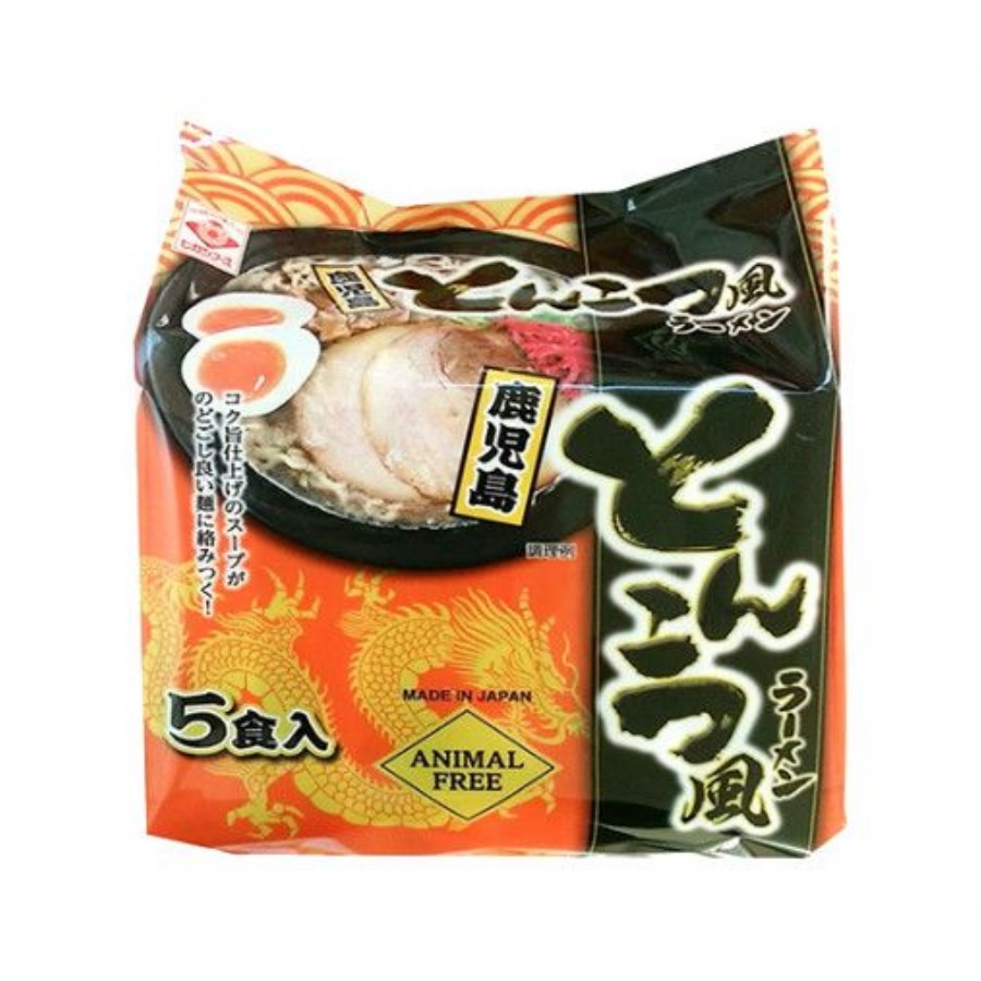 Higashimaru Tonkotsu Kagoshima Ramen Noodle 5x78g Pack