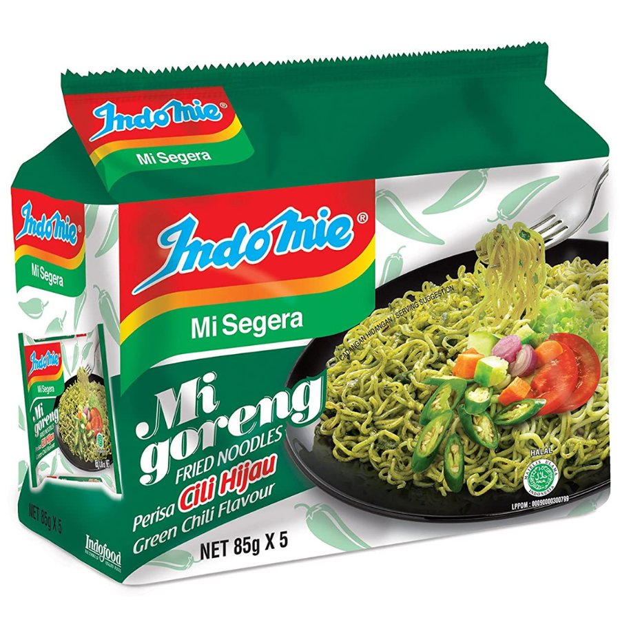 Indomie Mi Goreng Green Chilli Fried Noodle 5x85g Pack