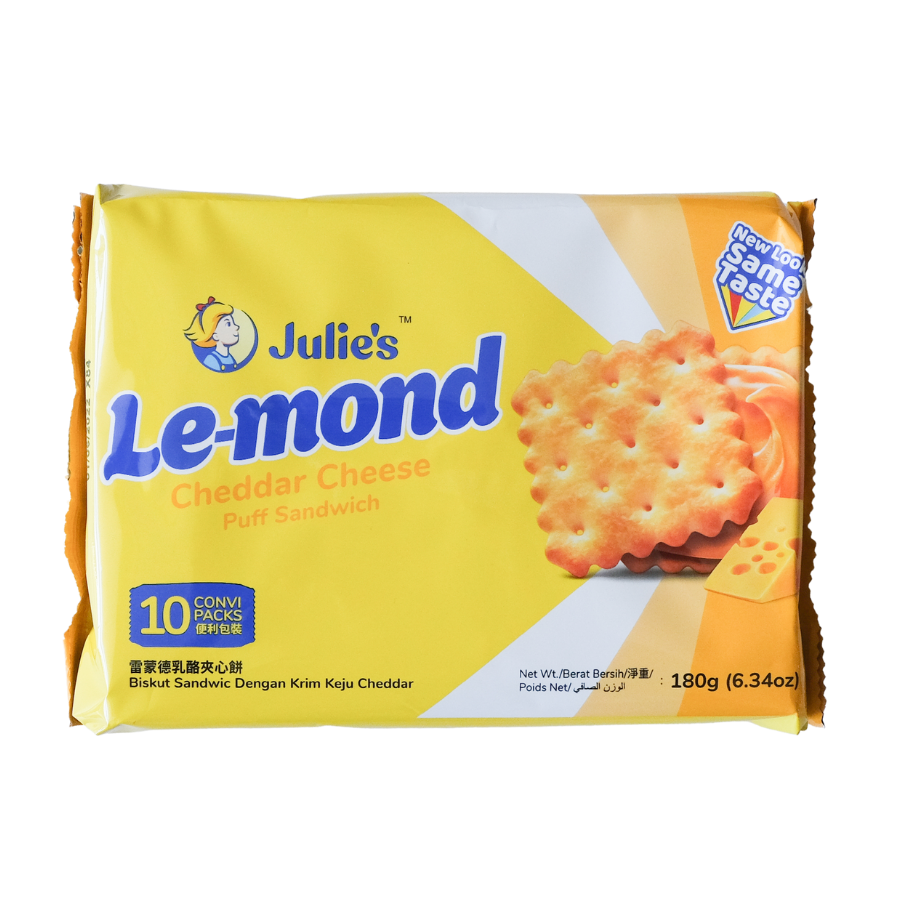 Julie's Lemond Puff Cheddar Cheese Sandwich 180g (BB: 20.07.25)
