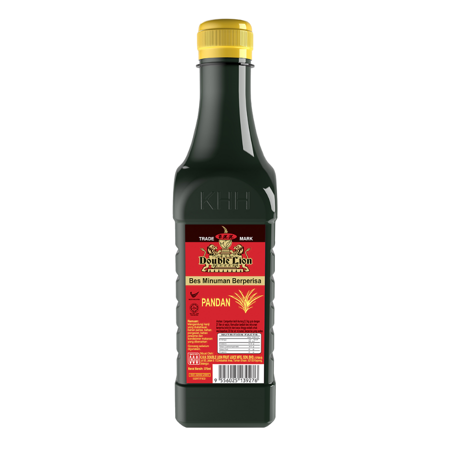 KHH Double Lion Flavoured Concentrate Pandan Syrup 375ml