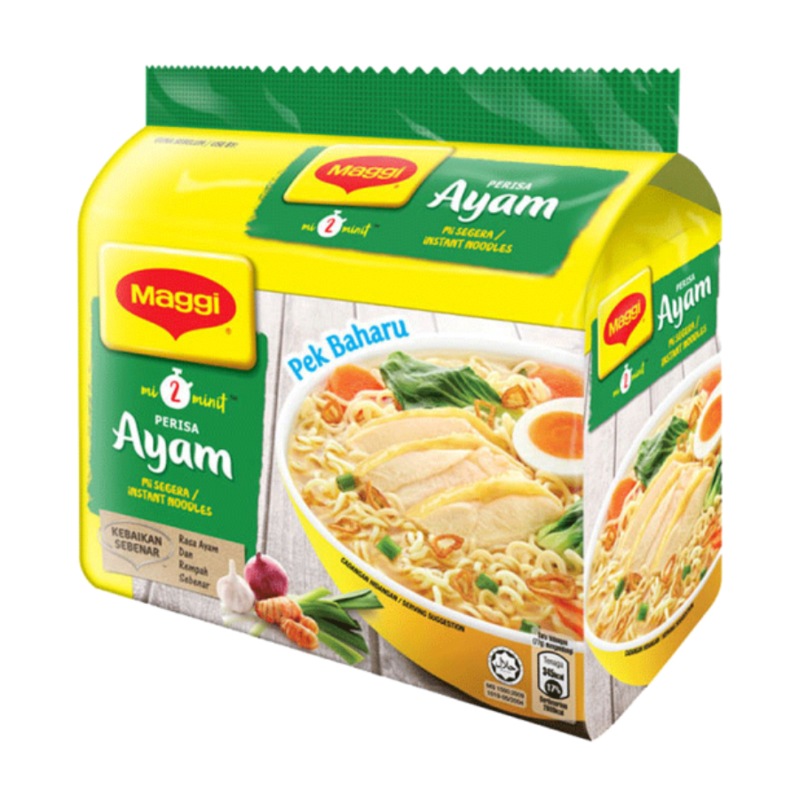 Maggi 2 Minute Chicken Flavour Noodles 5x79g Pack (EXP: 31.08.25)