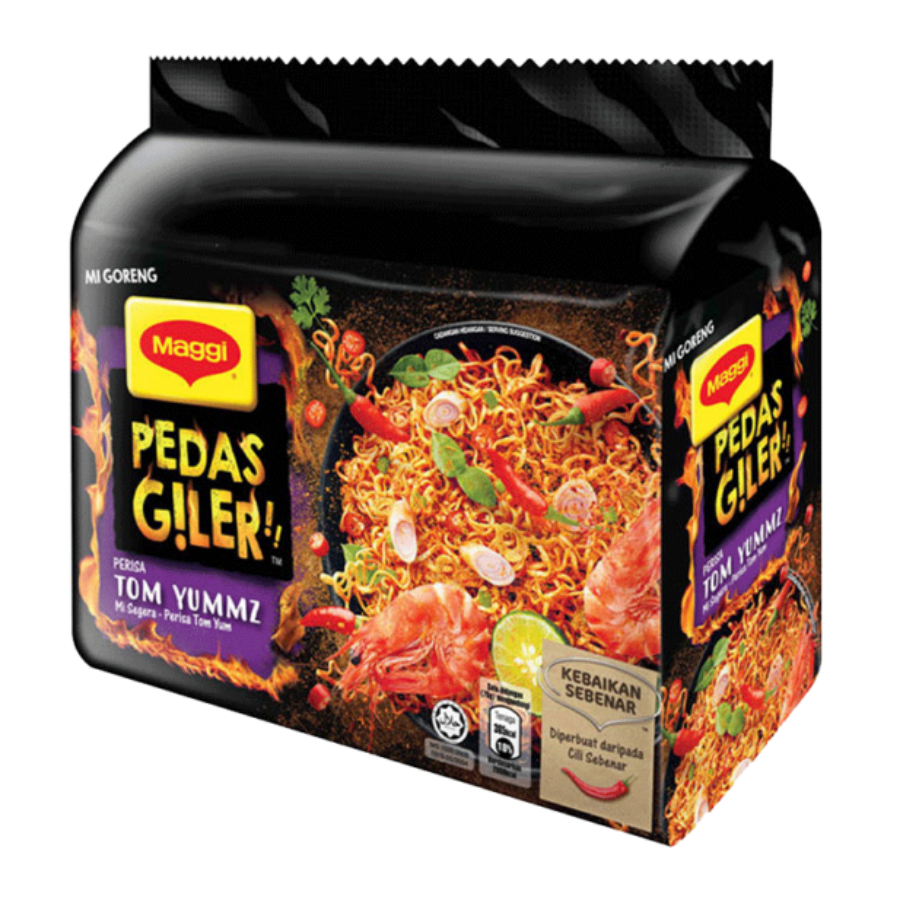 Maggi Pedas Giler Tom Yum 5x76g Pack