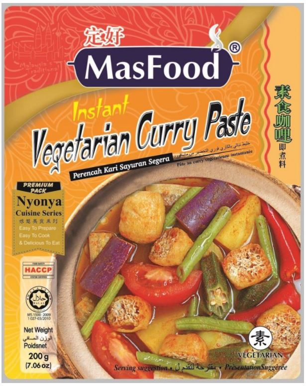 Masfood Vegetarian Curry Paste 200g