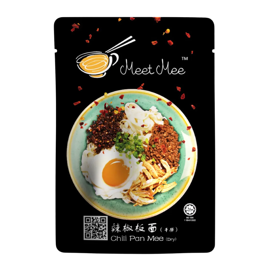 Meet Mee Thin Dry Chilli Pan Mee with Fried Fish Anchovies 145g