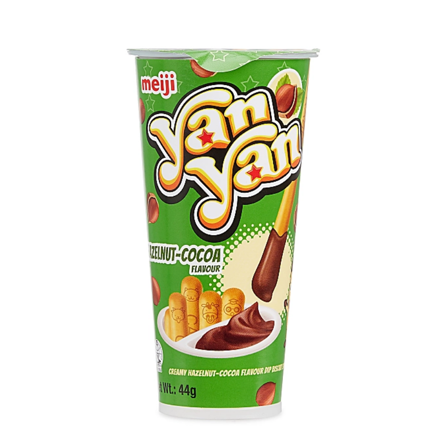 Meiji Yan Yan Cream Hazelnut Cocoa Flavoured Snack 44g