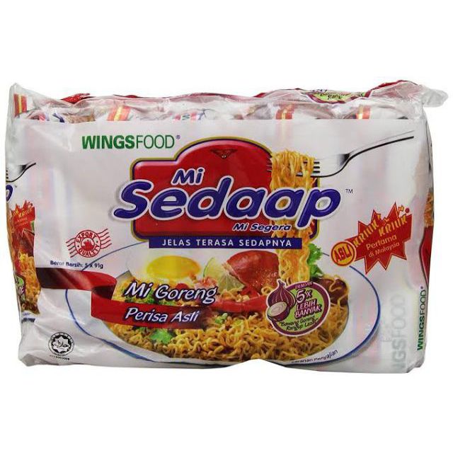 Mi Sedaap Mi Goreng Asli Flavour Noodle 5x91g Pack