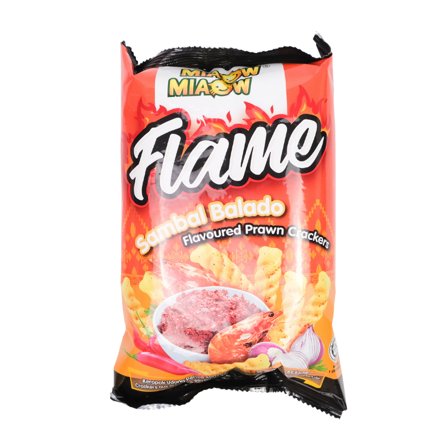 Miaow Miaow Flame Sambal Balado Prawn Crackers 50g