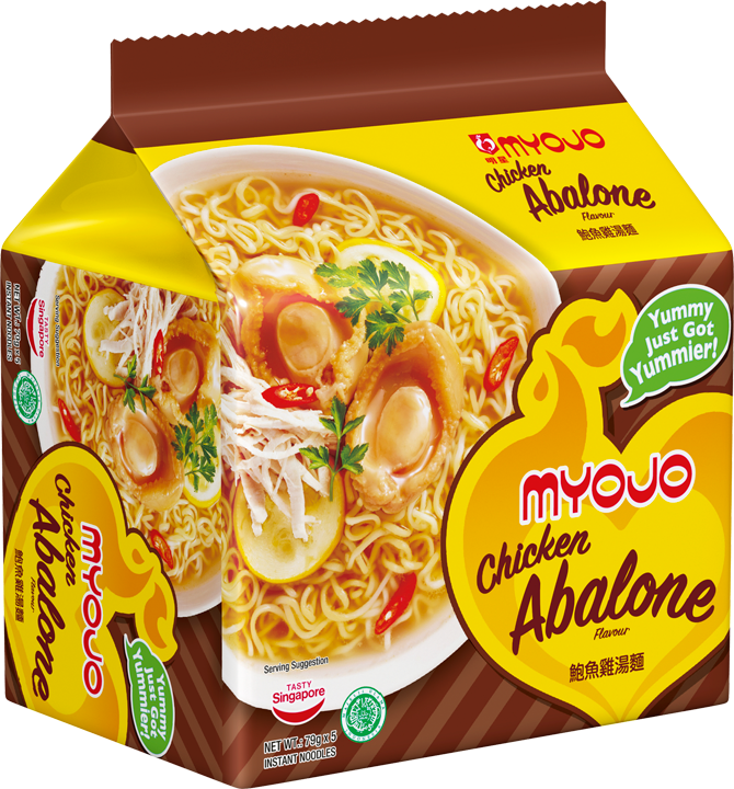 Myojo Chicken Abalone Flavour 5x80g Pack