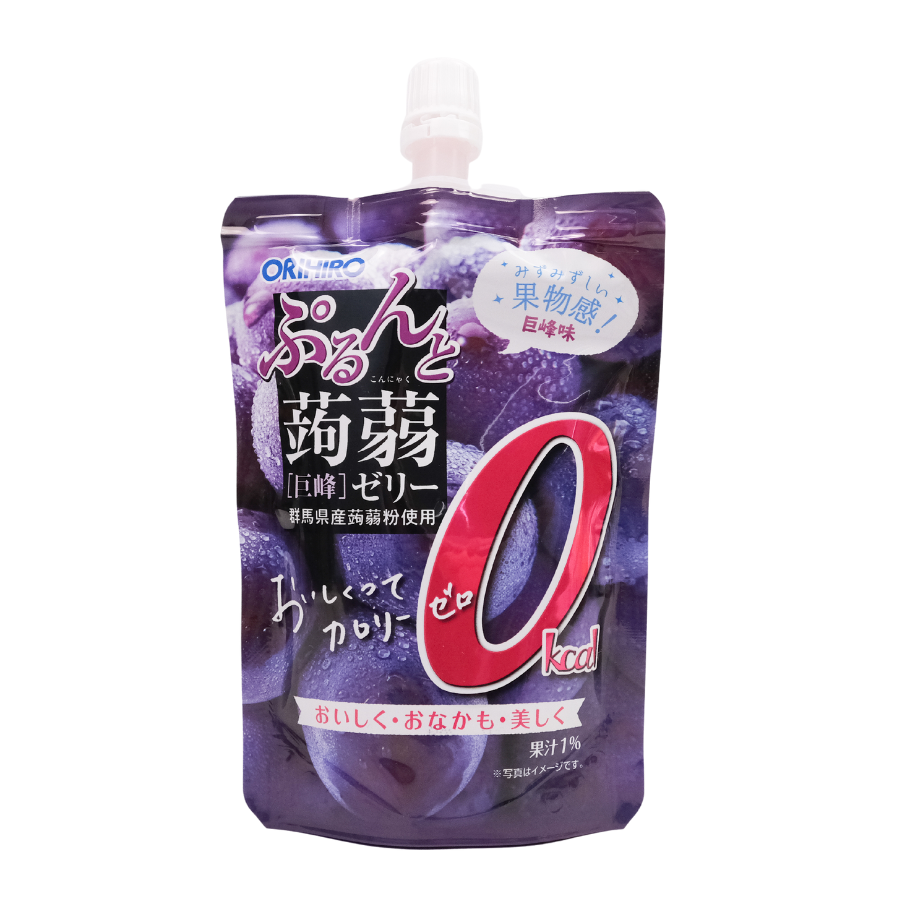 Orihiro Konjac Jelly Grape Pouch Zero Calories 130g