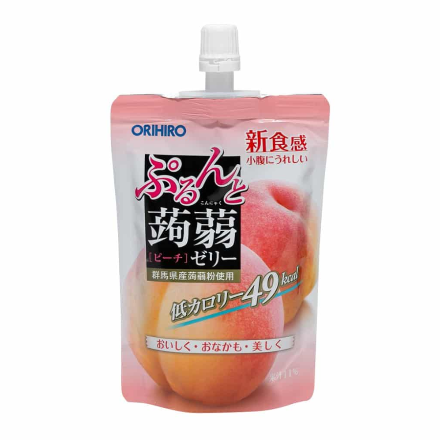 Orihiro Konjac Jelly Peach Pouch 130g