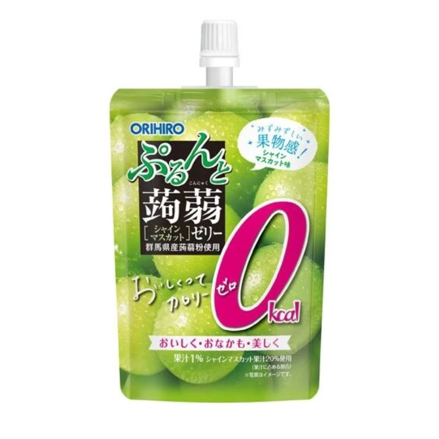 Orihiro Konjac Jelly Shine Muscat Pouch Zero Calories 130g