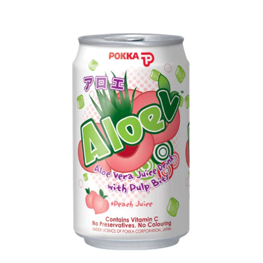 Pokka Aloe V Peach Juice 300ml (BB: 21.08.25)