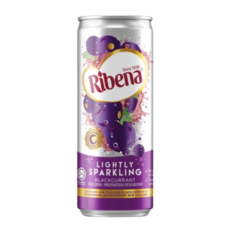 Ribena Lightly Sparkling Blackcurrant 320ml (BB: 22.08.24)