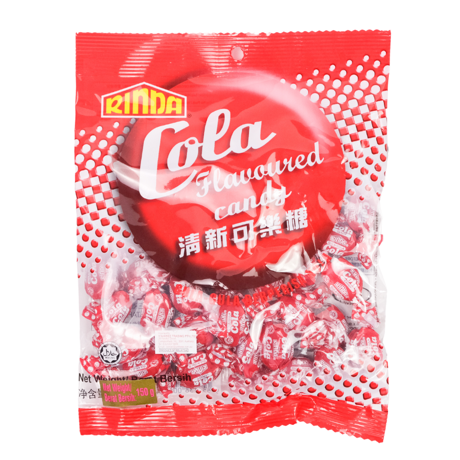 Rinda Cola Flavoured Candy 150g (BB: 21.06.24)