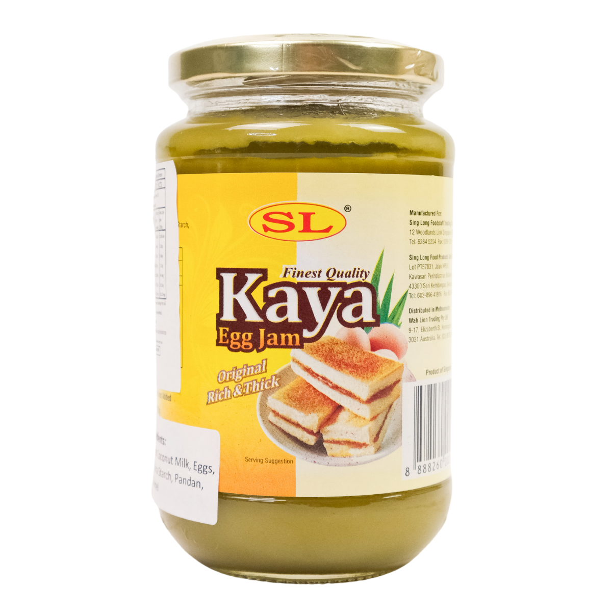 Singlong Kaya Egg Jam Pandan (Green) 400g (EXP: 02.07.25)