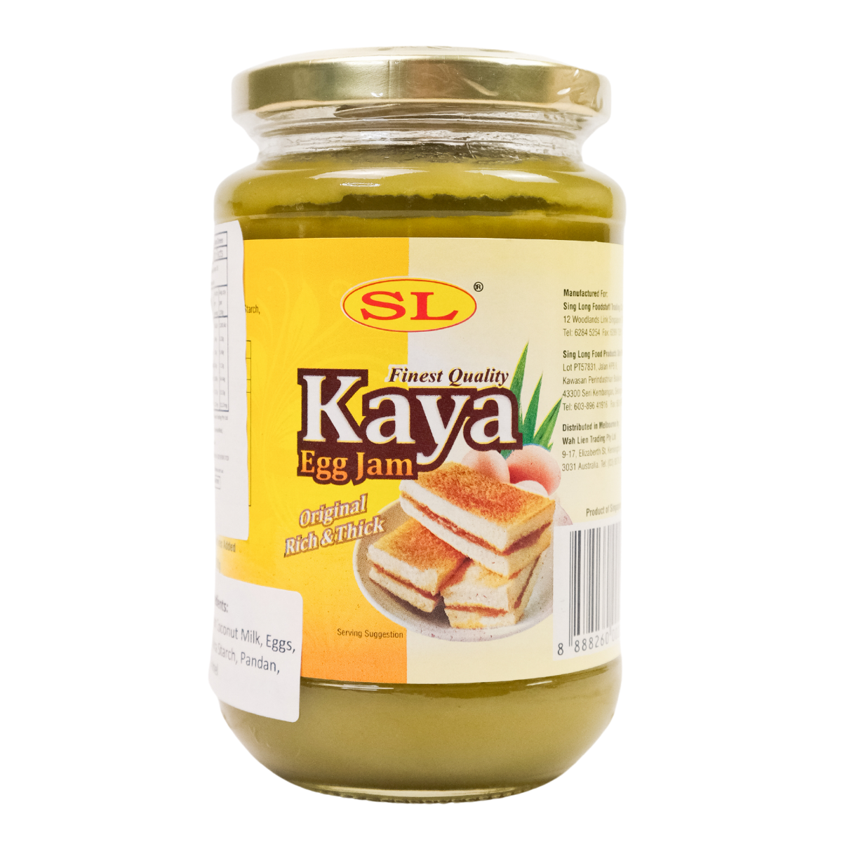 Singlong Kaya Egg Jam Pandan (Green) 400g